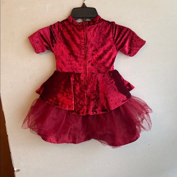 Disney belle Princess burgundy Velvet Dress - Picture 7 of 16